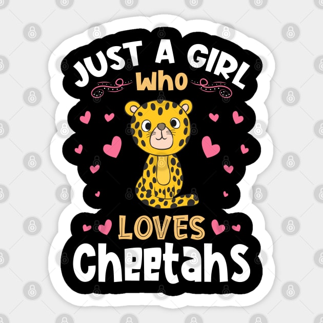 Just a Girl who Loves Cheetahs Sticker by aneisha